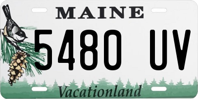 ME license plate 5480UV