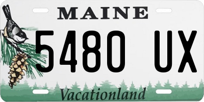 ME license plate 5480UX