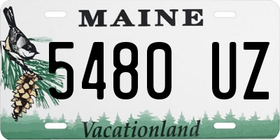 ME license plate 5480UZ