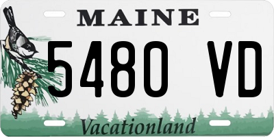 ME license plate 5480VD