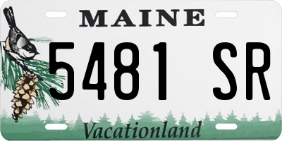 ME license plate 5481SR