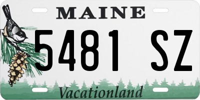 ME license plate 5481SZ