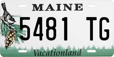 ME license plate 5481TG