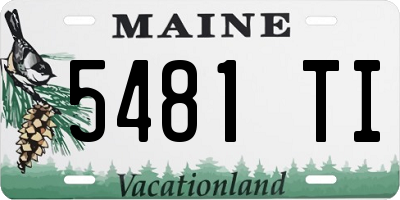 ME license plate 5481TI