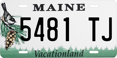 ME license plate 5481TJ