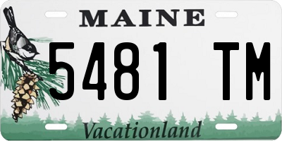 ME license plate 5481TM