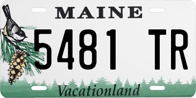 ME license plate 5481TR