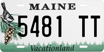 ME license plate 5481TT
