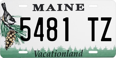 ME license plate 5481TZ