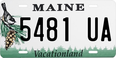 ME license plate 5481UA