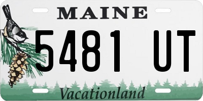 ME license plate 5481UT