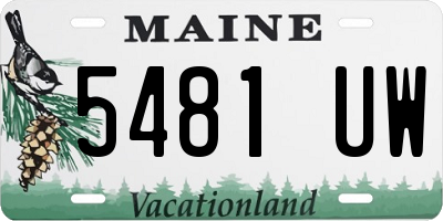 ME license plate 5481UW