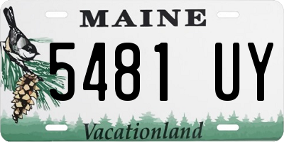 ME license plate 5481UY