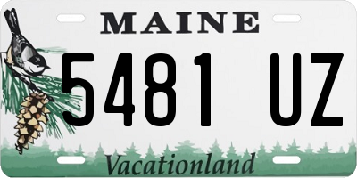 ME license plate 5481UZ