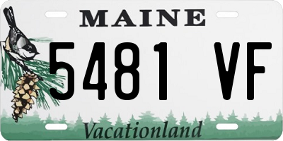 ME license plate 5481VF