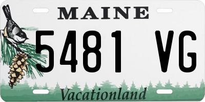 ME license plate 5481VG