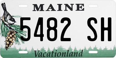 ME license plate 5482SH