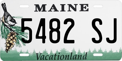 ME license plate 5482SJ