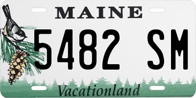 ME license plate 5482SM