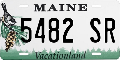 ME license plate 5482SR