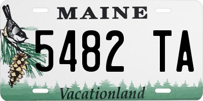 ME license plate 5482TA
