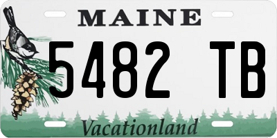 ME license plate 5482TB