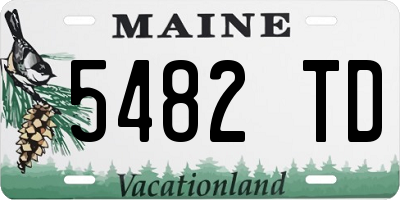 ME license plate 5482TD