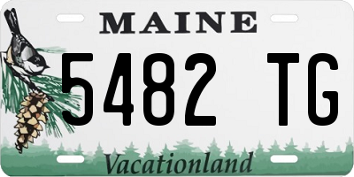 ME license plate 5482TG