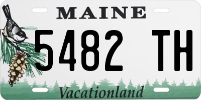 ME license plate 5482TH