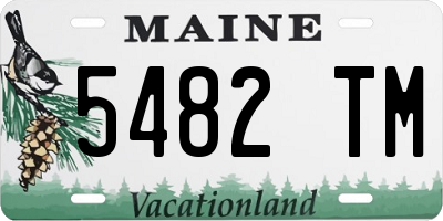 ME license plate 5482TM