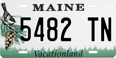 ME license plate 5482TN