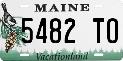 ME license plate 5482TO