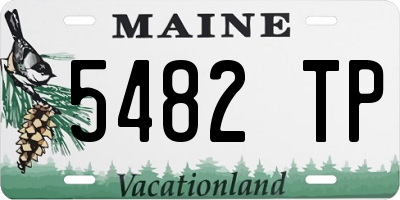 ME license plate 5482TP