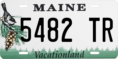 ME license plate 5482TR