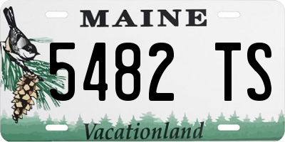 ME license plate 5482TS