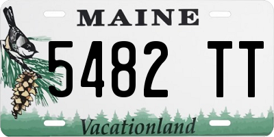 ME license plate 5482TT