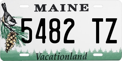 ME license plate 5482TZ