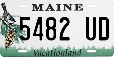 ME license plate 5482UD