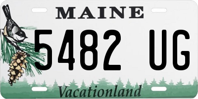 ME license plate 5482UG