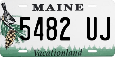 ME license plate 5482UJ