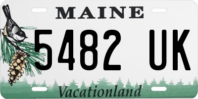 ME license plate 5482UK