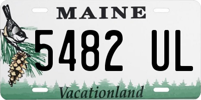 ME license plate 5482UL