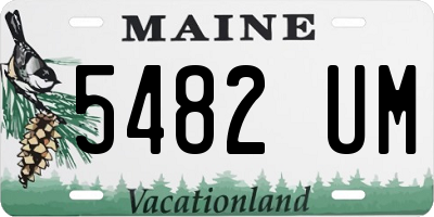 ME license plate 5482UM