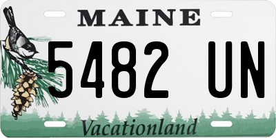 ME license plate 5482UN