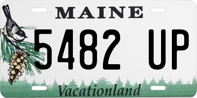 ME license plate 5482UP