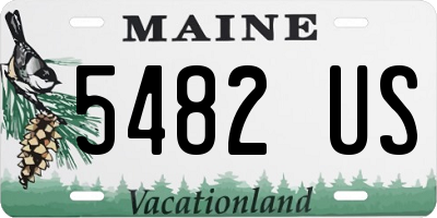 ME license plate 5482US