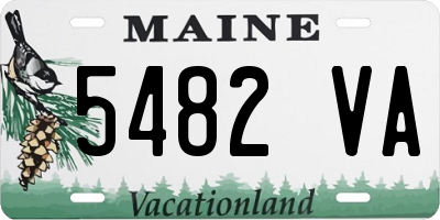 ME license plate 5482VA