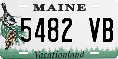 ME license plate 5482VB