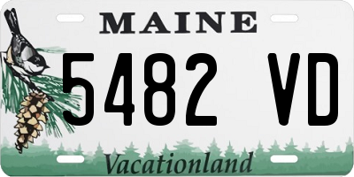 ME license plate 5482VD