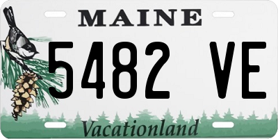 ME license plate 5482VE